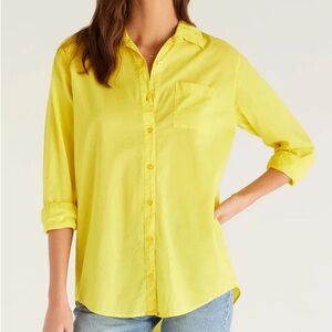 Z Supply Women’s Poolside Button Down Shirt Long Sleeve 100% Cotton Size Medium